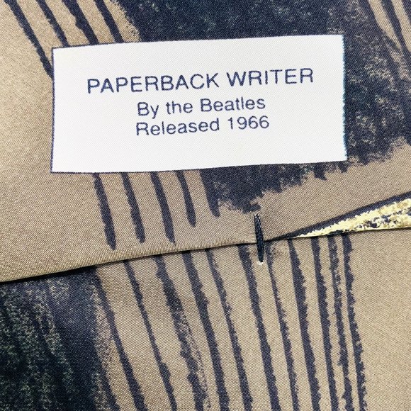Vintage Beatles Paperback Writer Silk Necktie - EUC - Picture 6 of 8